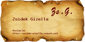 Zsidek Gizella névjegykártya