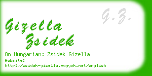 gizella zsidek business card